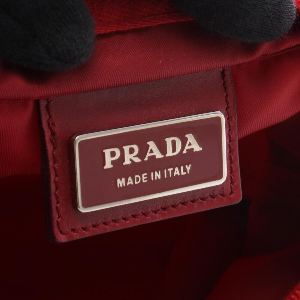 PRADA Red Leather Shoulder Bag - Picture 4 of 6